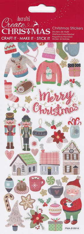 docrafts create christmas stickers folk christmas