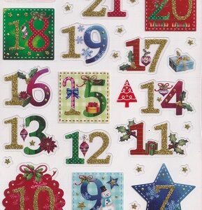 docrafts create christmas stickers holly advent numbers