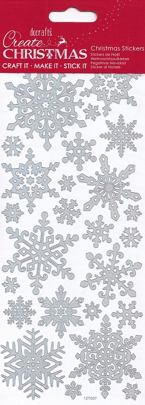 docrafts create christmas stickers rainbow outline snowflakes