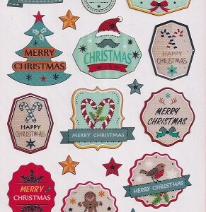 docrafts create christmas stickers retro stickers