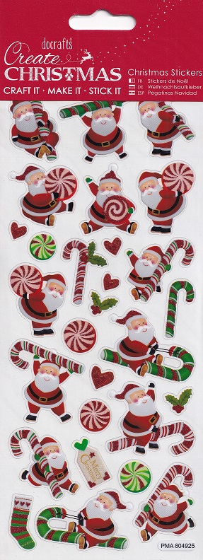docrafts create christmas stickers santa candy canes