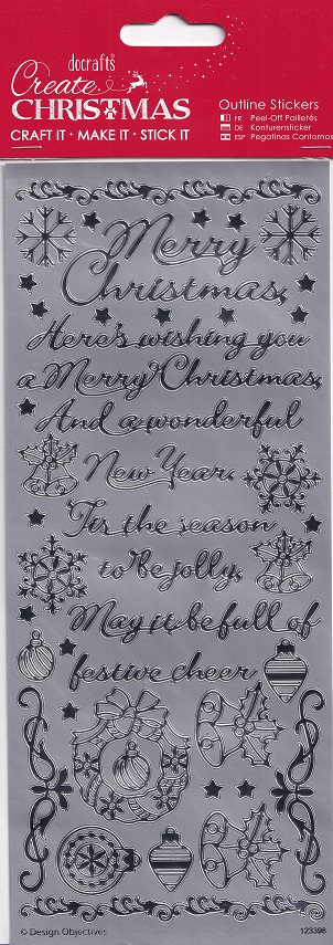 docrafts create christmas stickers trad xmas verses sil