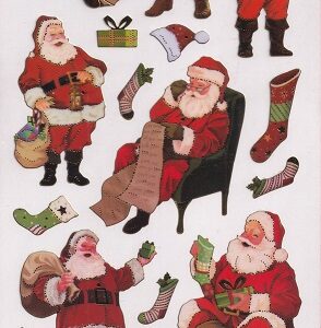 docrafts create christmas stickers traditional santa