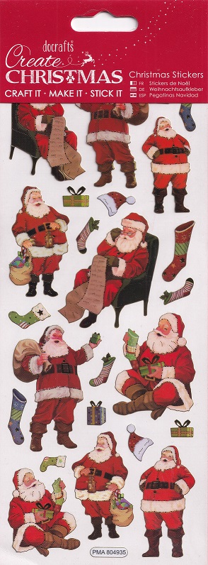 docrafts create christmas stickers traditional santa