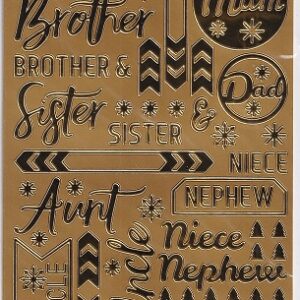 docrafts create christmas stickers xmas relations gold