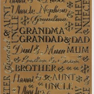 docrafts create christmas traditional xmas relations gold outline stickers