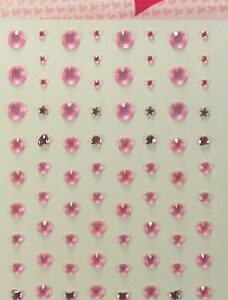 docrafts pale pink adhesive stones (104 pcs)