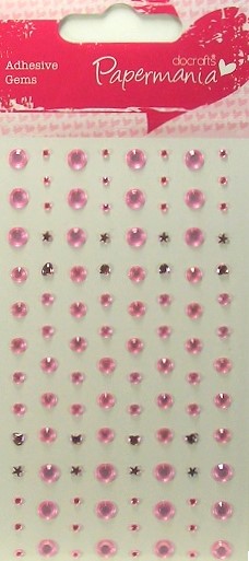 docrafts pale pink adhesive stones (104 pcs)