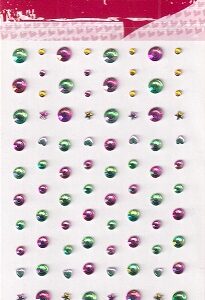 docrafts papermania irridescent adhesive stones (104pcs)