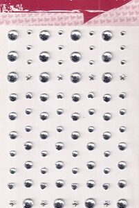 docrafts papermania silver adhesive stones (104pcs)
