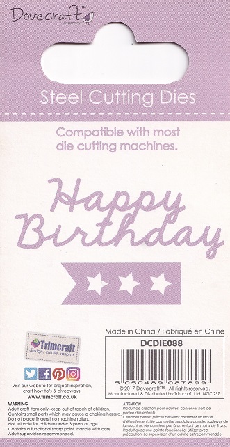 dovecrafts steel cutting dies happy birthday