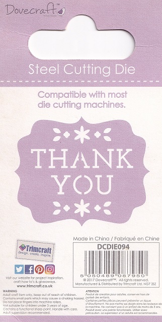 dovecrafts steel cutting dies thank you