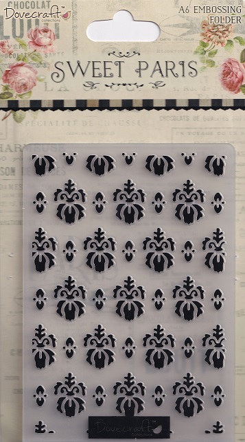 dovecrafts sweet paris a6 embossing folder