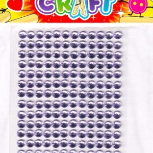 fun craft 7mm faceted lilac adhesive gems (216)