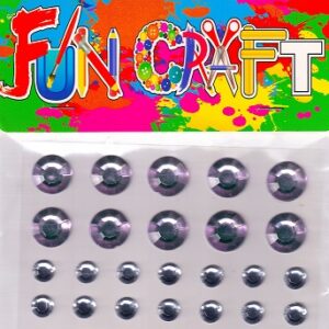 fun craft faceted lilac & clear gems (31)