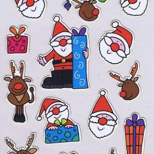fun stikers.com merry christmas stickers xmas rudolph & santa