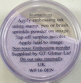 gt glitter lilac thermographic embossing powder