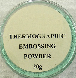 gt glitter mint thermographic embossing powder