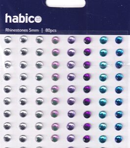habico 5mm rhinestones assorted