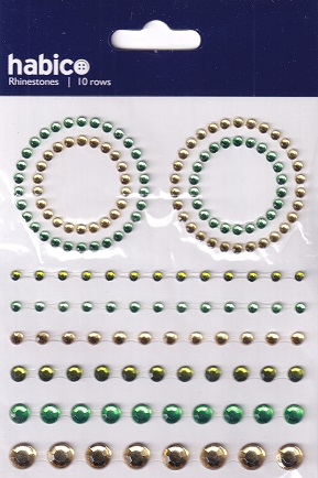 habico assorted spring rhinestones (10 rows)