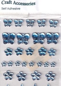habico self adhesive blue acrylic shapes