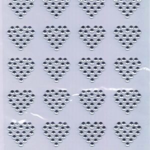 habico signature coll silver heart shaped gems