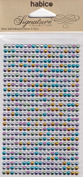 habico signature collection 4mm multi colour gems