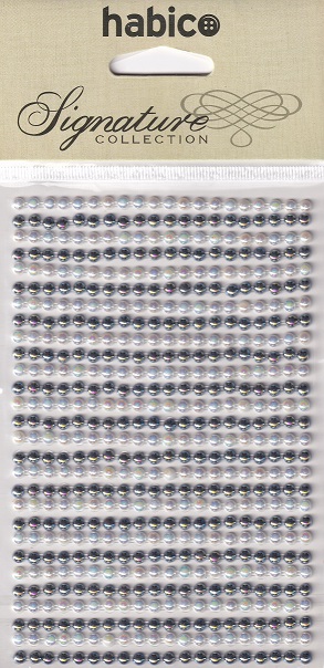habico signature collection gun metal & white pearls