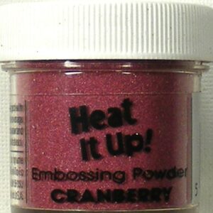 heat it up cranberry embossing powder