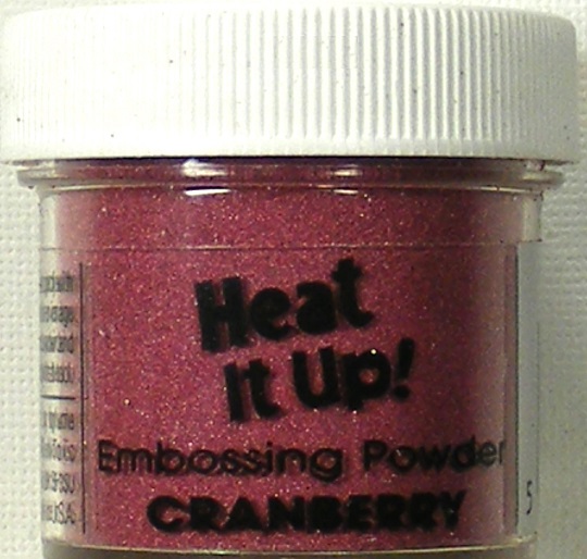 heat it up cranberry embossing powder