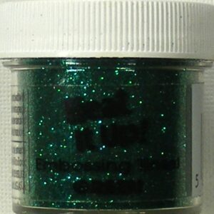 heat it up tinsel green embossing powder