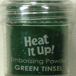 heat it up green tinsel embossing powder