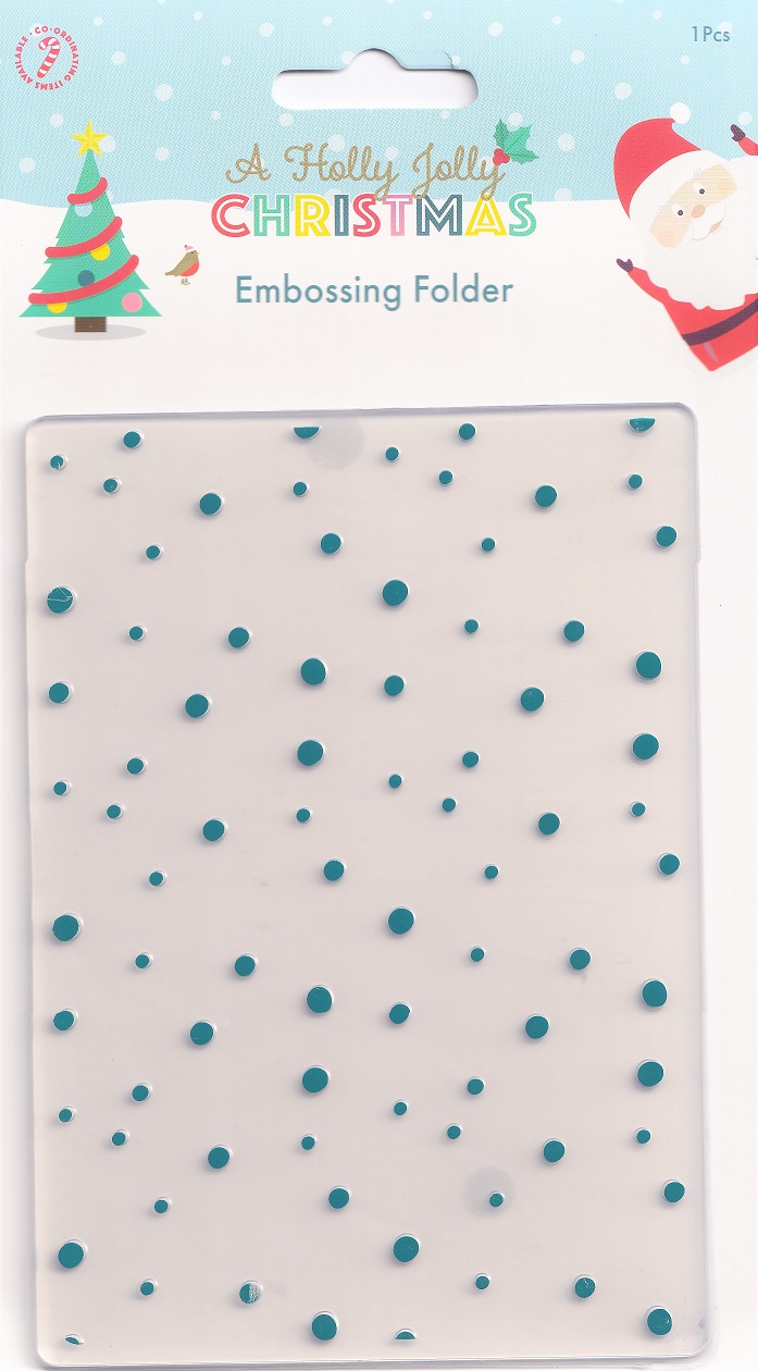 hobbycraft a holly jolly christmas snow embossing folder