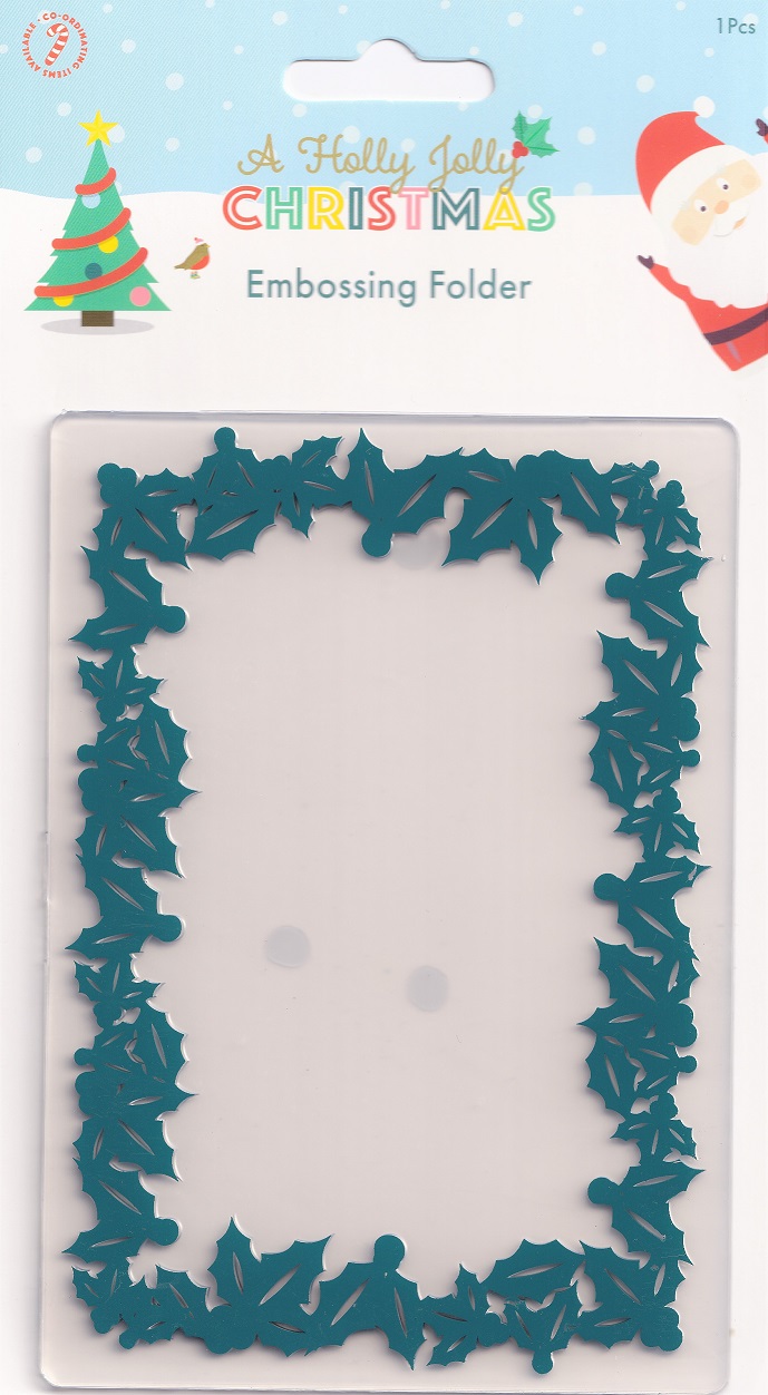 hobbycraft a holly jolly christmas wreath frame embossing folder
