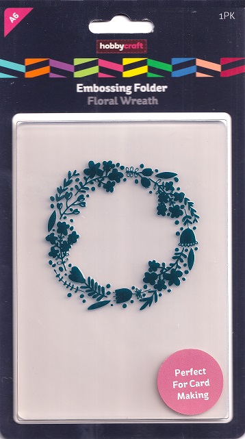 hobbycraft a6 floral wreath embossing folder