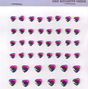 hobbycraft rose heart self adhesive gems
