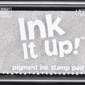 ink it up metallic silver pigment ink pad