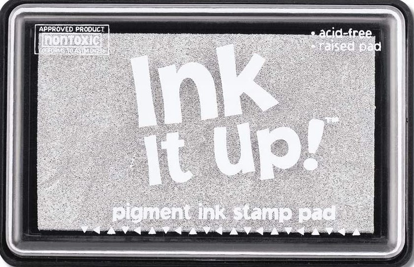 ink it up metallic silver pigment ink pad