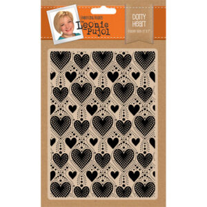 leonie pujol dotty heart embossing folder