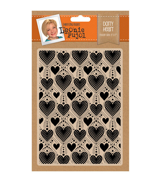 leonie pujol dotty heart embossing folder