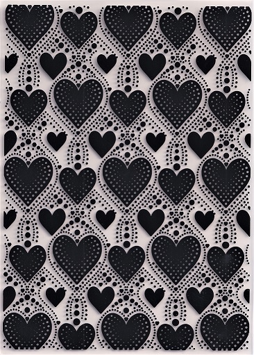 leonie pujol dotty heart embossing folder