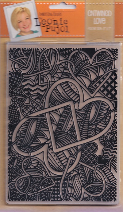 leonie pujol entwined love embossing folder