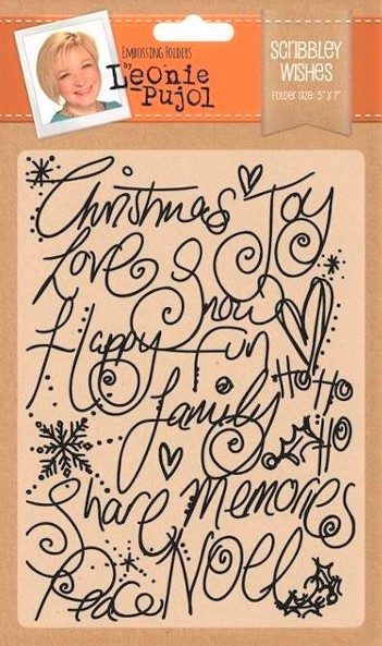 leonie pujol scribbly wishes embossing folder
