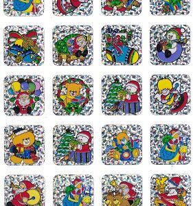 merchandise promotions christmas laser sticker pack (8 sheets)