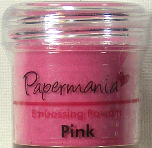 papermania pink embossing powder
