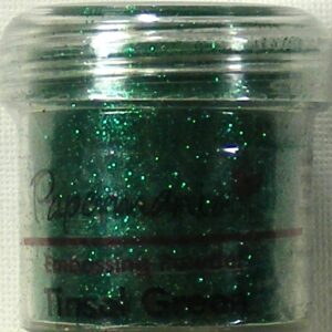 papermania tinsel green embossing powder