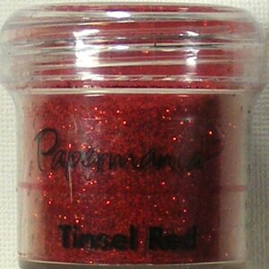 papermania tinsel red embossing powder