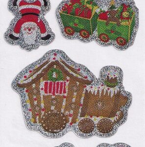 premier decorations holographic christmas train stickers