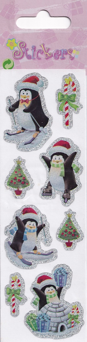 premier decorations holographic penguin stickers