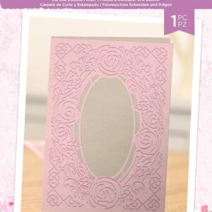sarah davies signature collection decorative rose frame cut & emboss